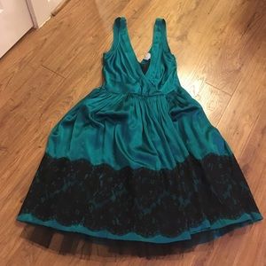 Anthro Teal Tracy Reese Silk Dress