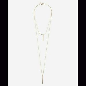 New Express Metal Stick Hi Lo Necklace