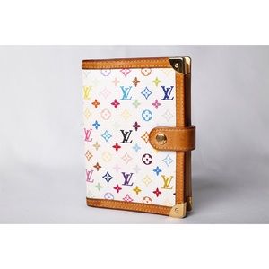 Louis Vuitton Monogram Multicolor Agenda PM White