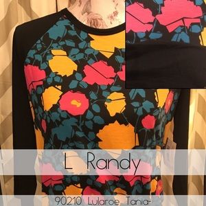 Lularoe L NWT Unicorn print Randy 3/4 sleeve Shirt