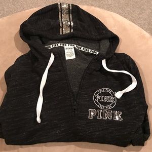 PINK by VS 1/4 Zip bling Hoodie