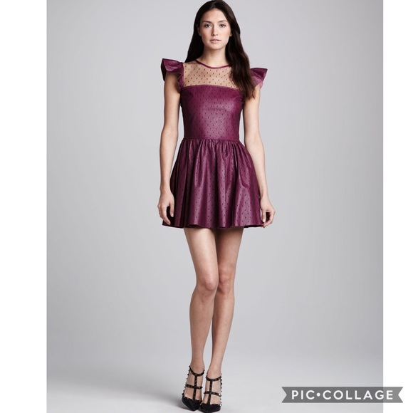 RED Valentino Dresses & Skirts - $1195 VALENTINO Lace & Leather Party Dress