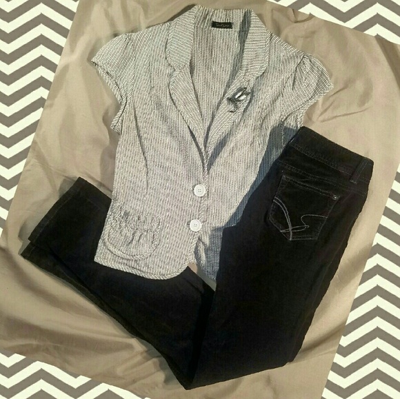 Black Stretch Corduroy Pants