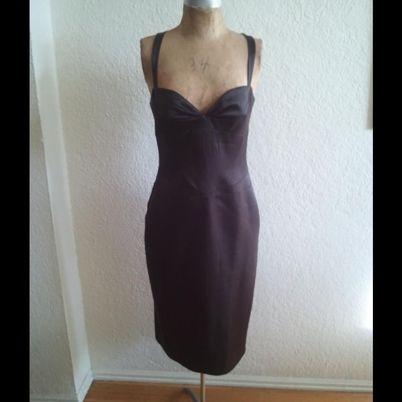 Brown Fitted Dress.
