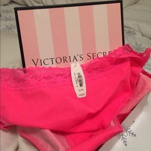 Victoria's Secret Hot Pink Lace Panty