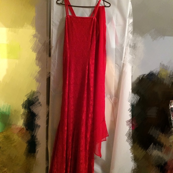 Women red party dress