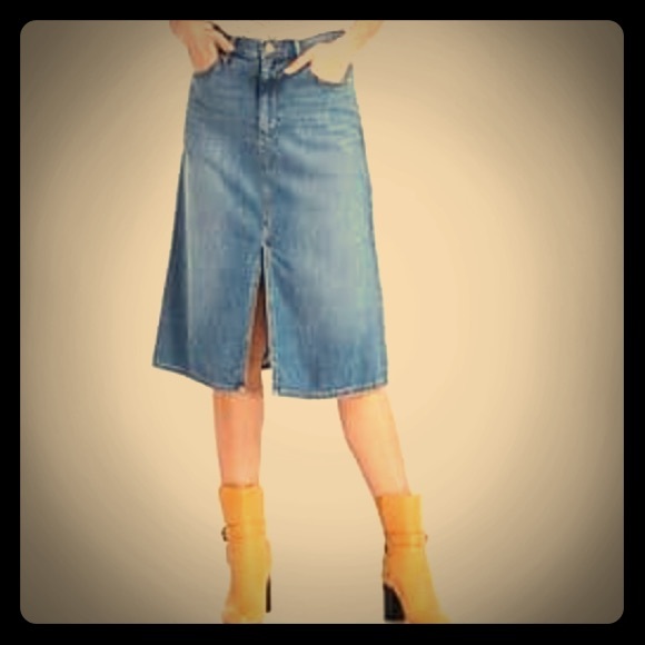 gap denim midi skirt