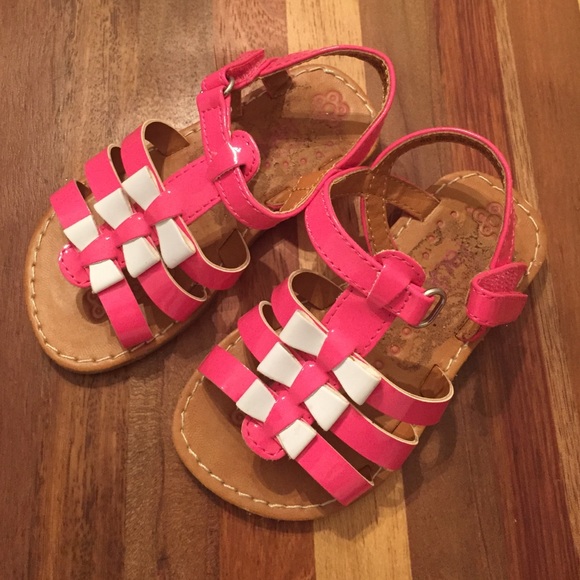 Pink and White Baby/Toddler Sandals Size 6