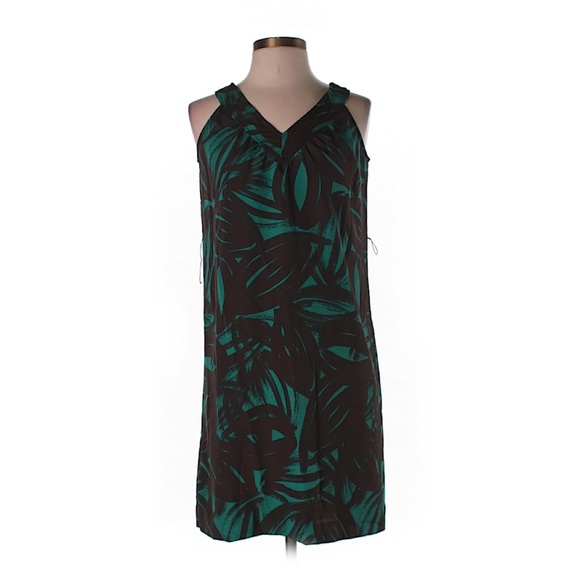 Green black banana republic dress shift Sheath 2