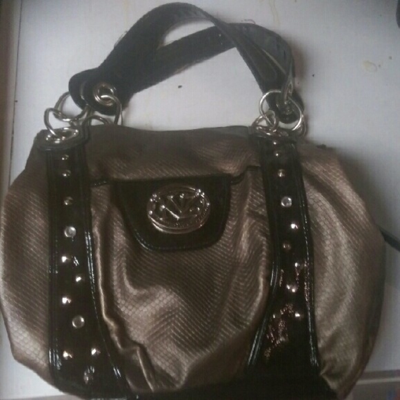 Huge Brown n black purse