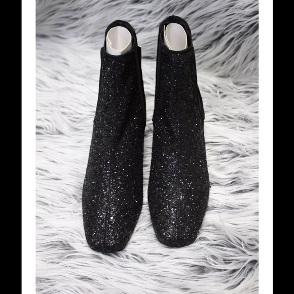 SOLD ✖️NWT ZARA Glitter Chelsea Ankle Boot Bootie - Picture 2 of 4