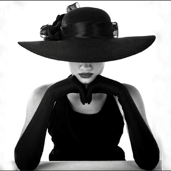 Vintage Accessories - VTG 1940s Kid Leather Black Opera Gloves