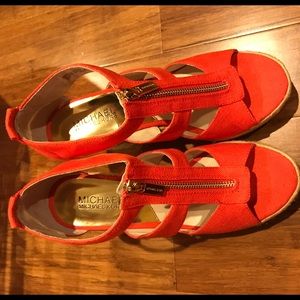 Michael Kors Damita Canvas Wedge