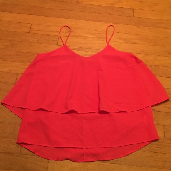 Coral sleeveless top