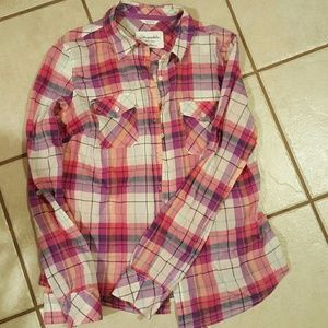 Aeropostale long sleeve button plaid shirt
