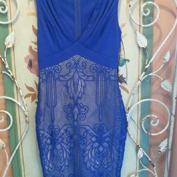 N W /O T Royal Blue Lace Dress by A'GACI