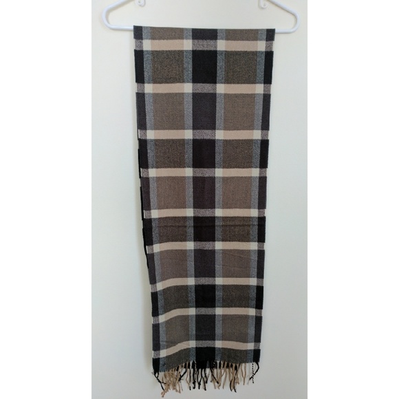 Unisex wooly plaid scarf NWOT