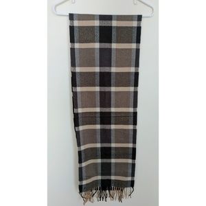 Unisex wooly plaid scarf NWOT