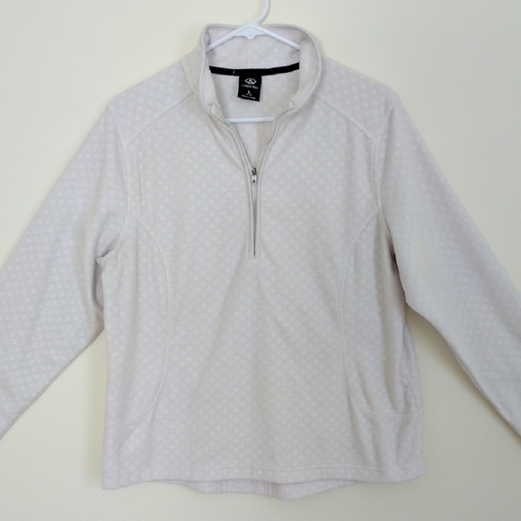 Land's End off-white diamond micro-fleece