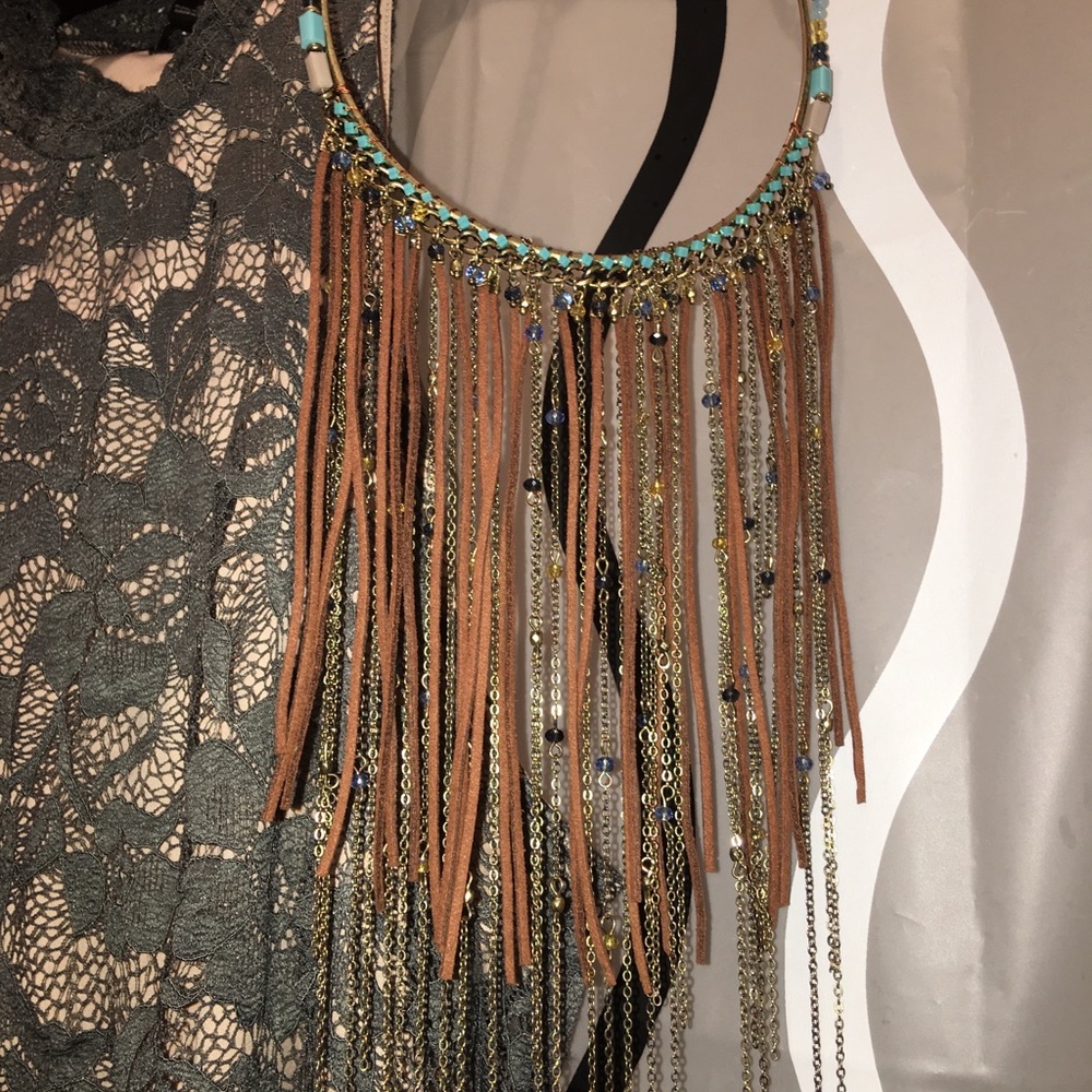 Macy's GORG Fringe Necklace - Picture 1 of 4