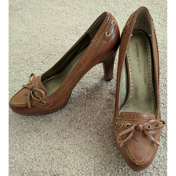 Brown loafer heels