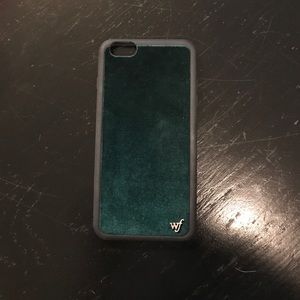 Wildflower iPhone 6 Plus green velvet phone case