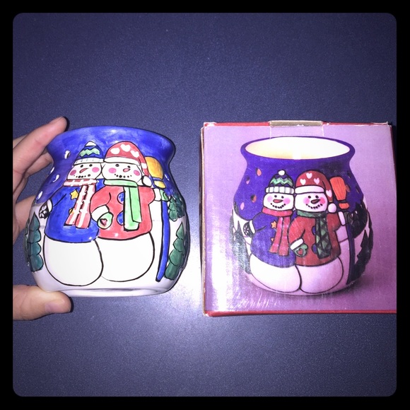 ✂️hand painted ceramic votive