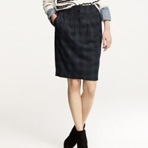 JCrew Blackwatch Plaid No. 2 Pencil Skirt