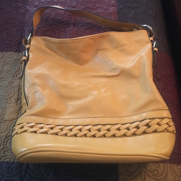 Large yellow handbag