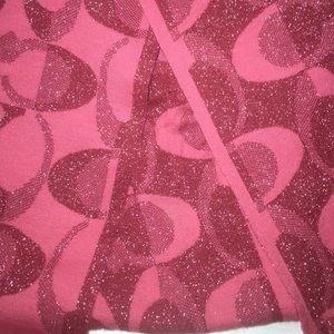 Coach Signature Red Sparkle Scarf