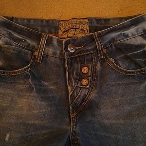 Takeshy Kurosawa Jeans - Takeshy Italy Designer Jeans Distressed 31x31 (A7) Takeshy Kurosawa Jeans - Takeshy Italy Designer Jeans Distressed 31x31 (A7)