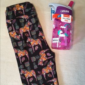 Lularoe Kids  leggings and camelback water bottle