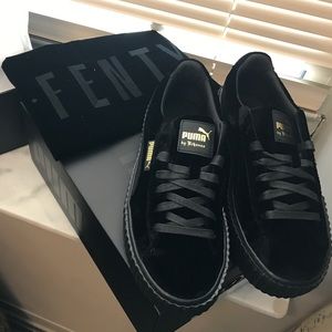 Rihanna Puma X Fenty Velvet Black Creepers