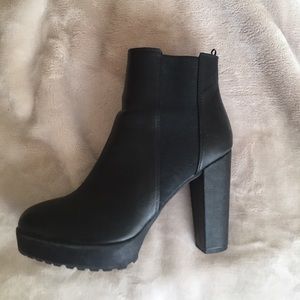 H&M black platform booties