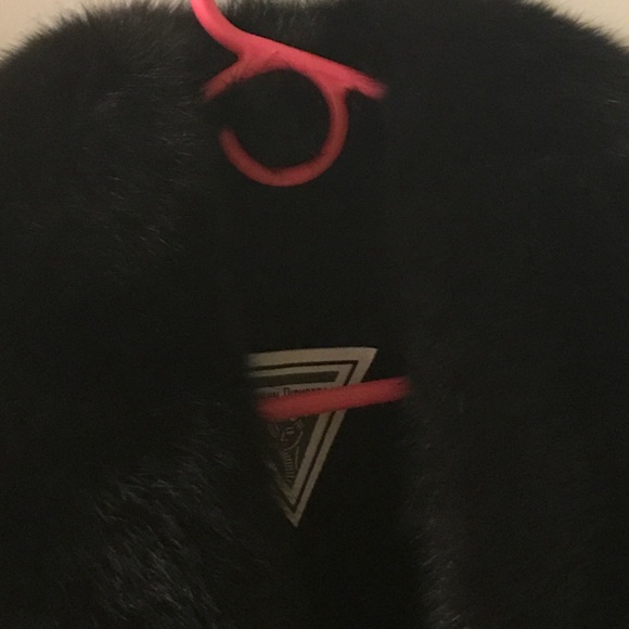 Marvin Richards fox trimmed overcoat