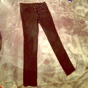 H&M skinny low waist black jeans size 27