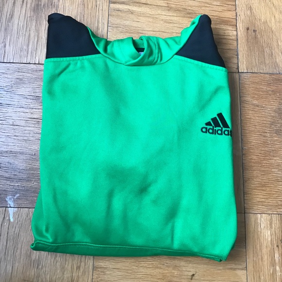 Green adidas hoodie sweater