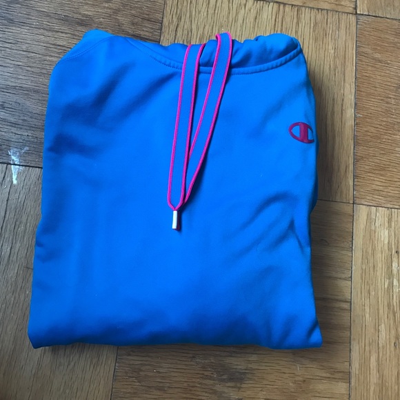 Blue champion hoodie sweater