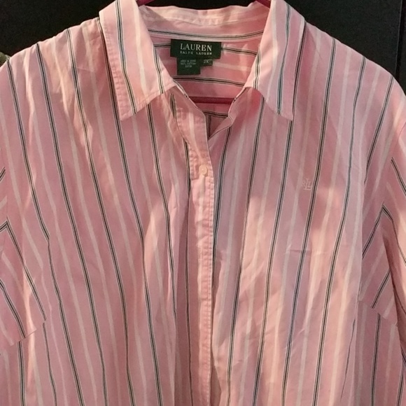 Lauren by Ralph Lauren 2X Button Down Pink