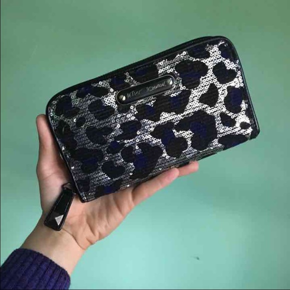 Betsey Johnson sequined wallet
