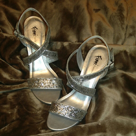 Silver Glittery Heels