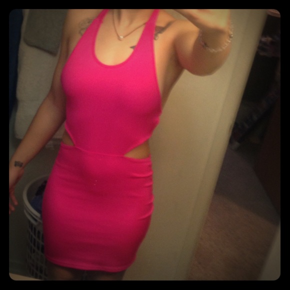 Hot pink dress