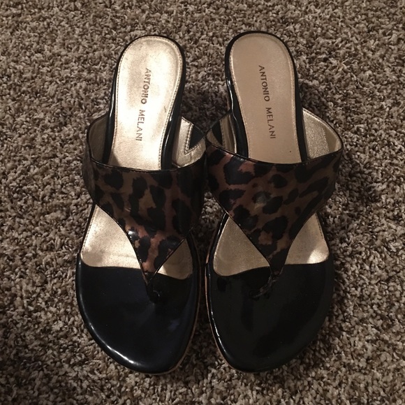 Antonio Melani Leopard print wedges