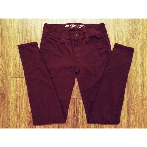 American Eagle Outfitters Denim - SALE❤AE Maroon Knit Jeggings