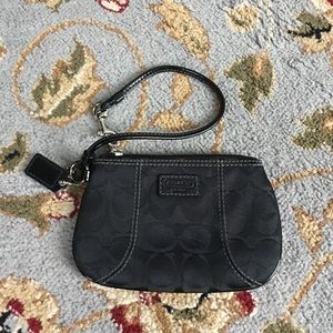 Black coach wristlet