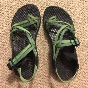 Vibram Green two toned two strapped Chacos