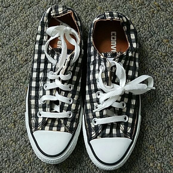Converse Shoes - Black + White Checkered Converse