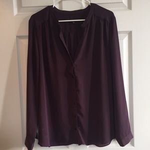 Plum chiffon blouse