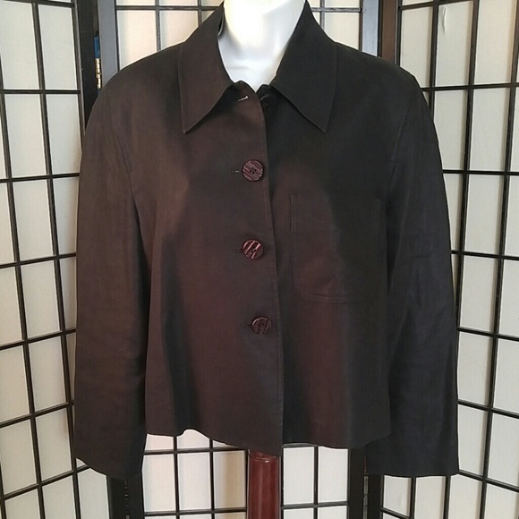 Valerie Stevens linen black jacket - Picture 1 of 3