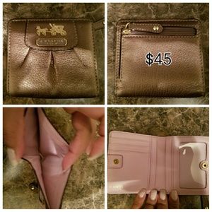 Coach Gold Metallic Wallet